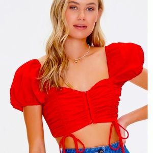 Forever21 red crop top